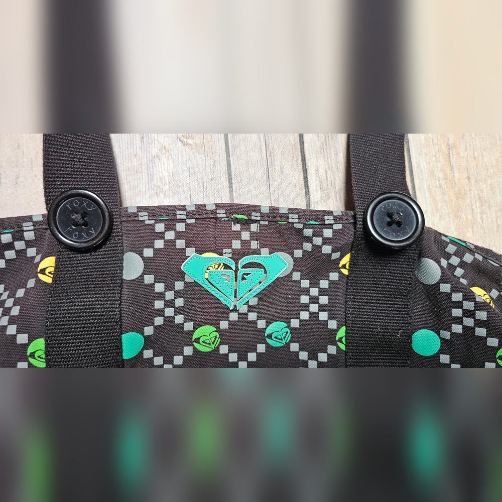 Roxy Black and Green Women's Tote Bag - Picture 4 of 8